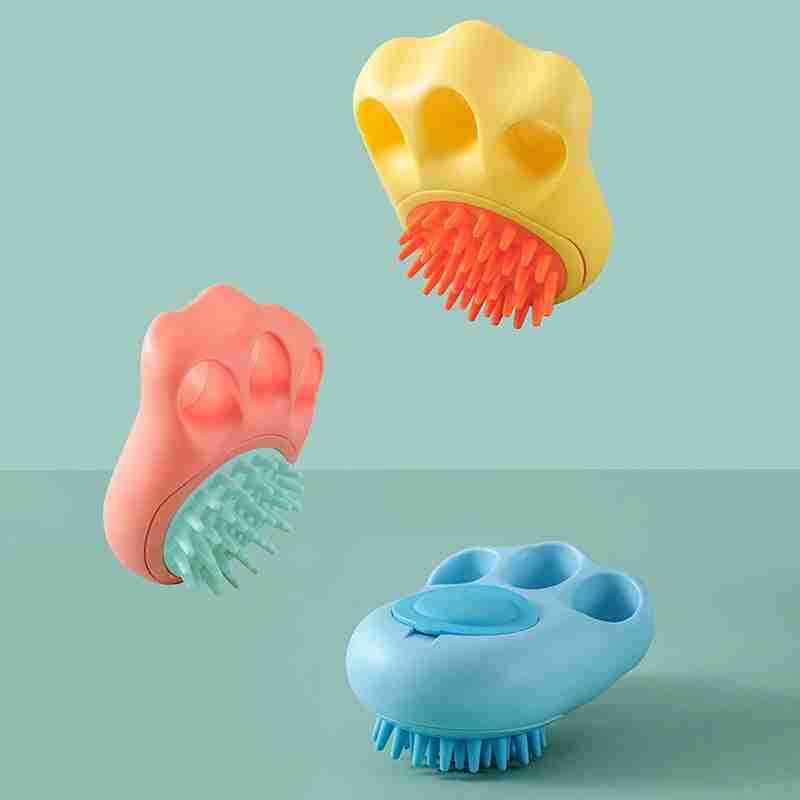 Transform Your Pet's Bath Time with the Durable Cat Paw Bath Brush