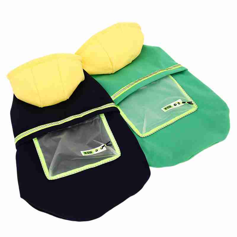 Two large dog pet clothes apparel sweaters with fleece fabric in navy and green colors