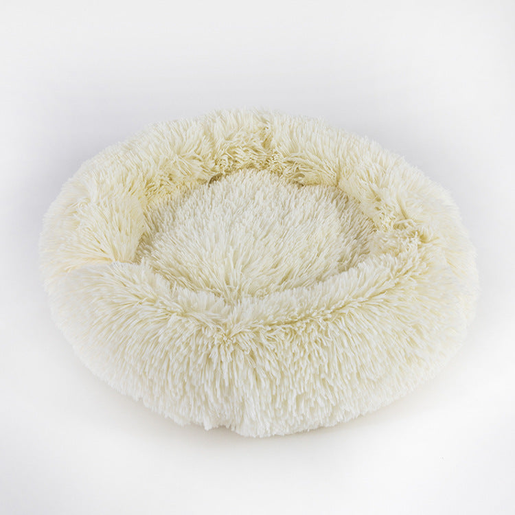Cream pet sleep bed