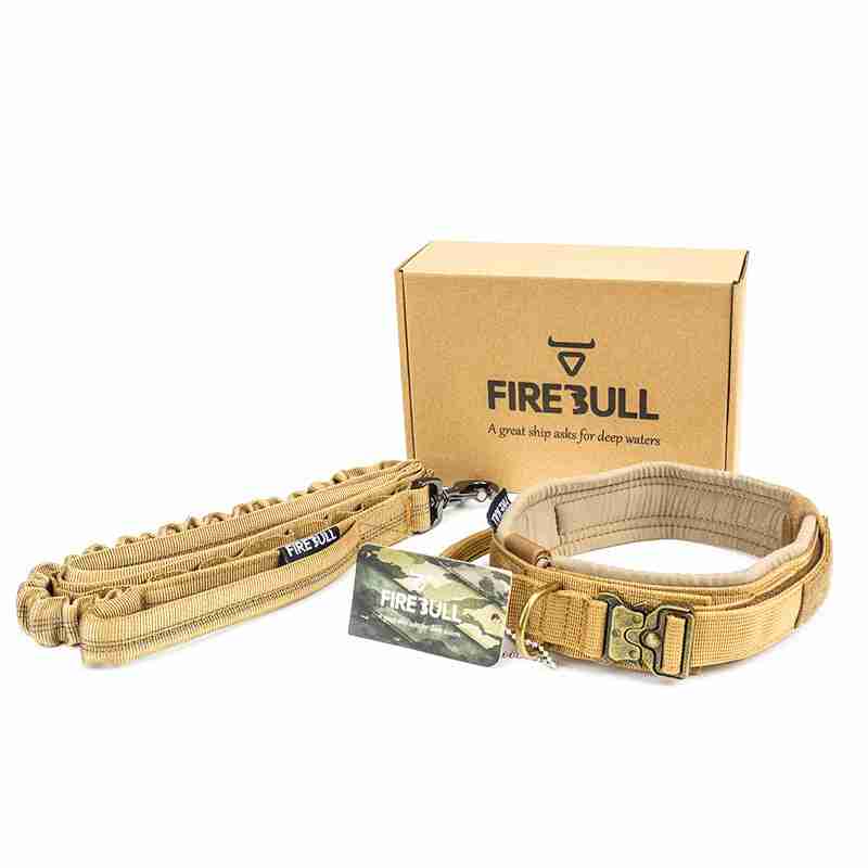 Tactical dog collar leash nylon