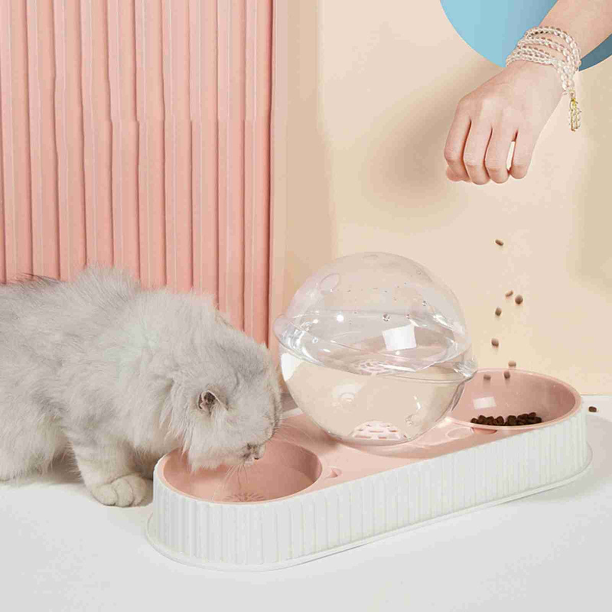Pet water feeder with removable bowl