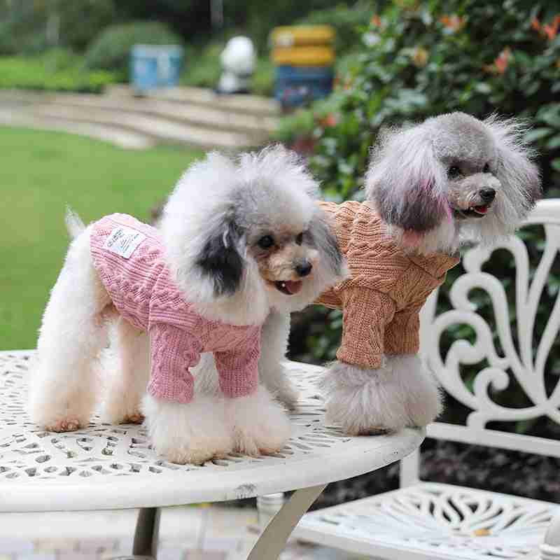 Pet dog sweater in pink