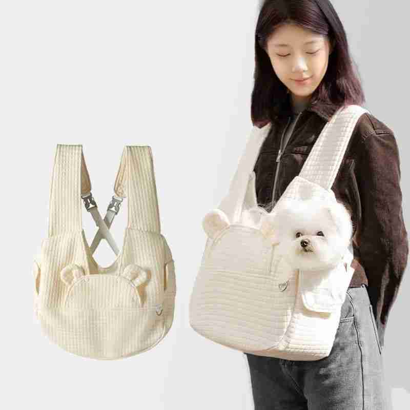 Pet Backpack with Bear Ears for Small Pets
