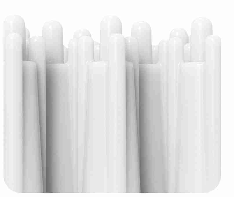 White replacement brush heads for pet grooming