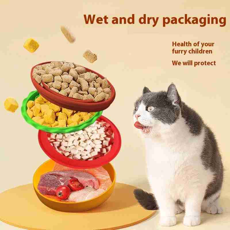 Cute burger-style pet feeding bowl