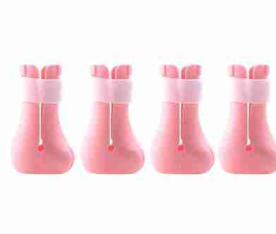 Set of pink pet claw cover gloves for cats