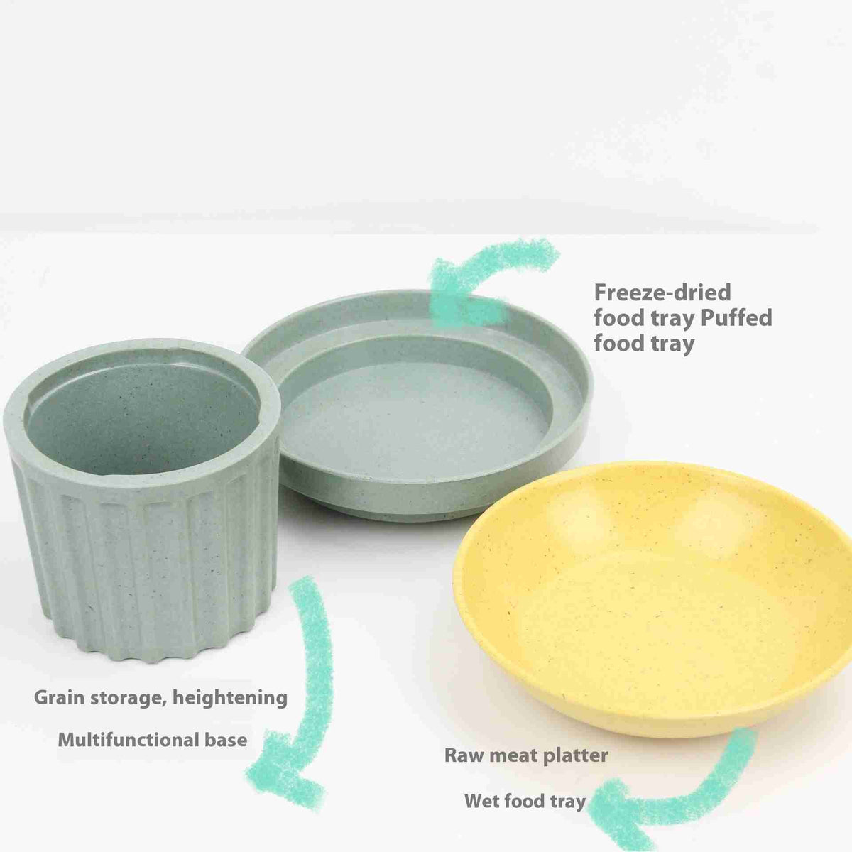 Puffed food tray bamboo fiber