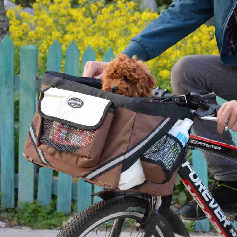 pet bicycle carrier basket for small dogs and cats