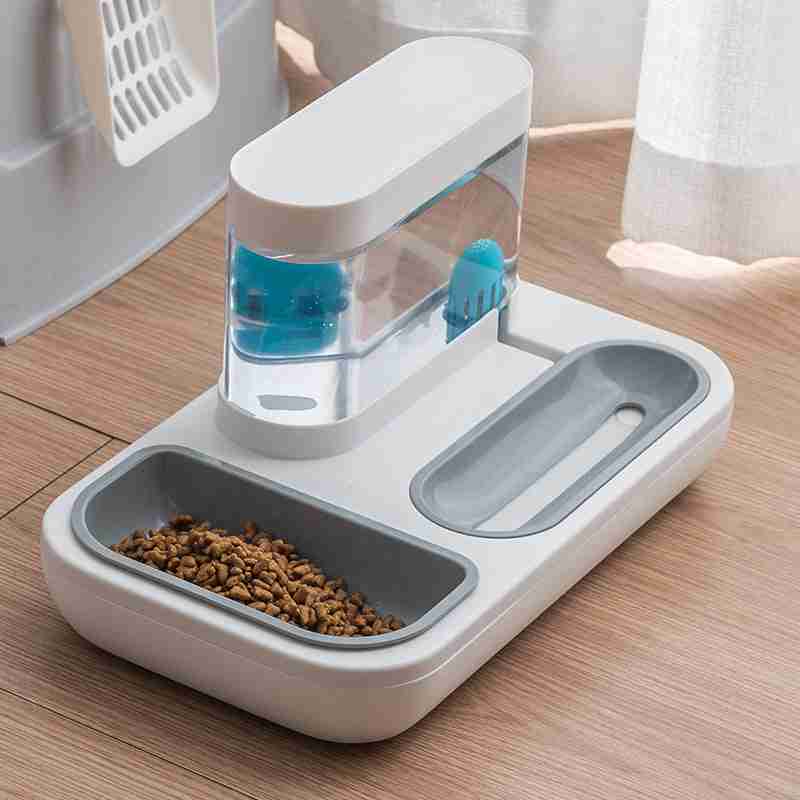 automatic pet water fountain with double bowl for cats and dogs