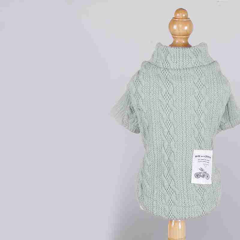 Knit pet sweater on mannequin