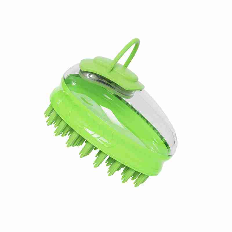 Green Pet Massage Brush with Soft Bristles