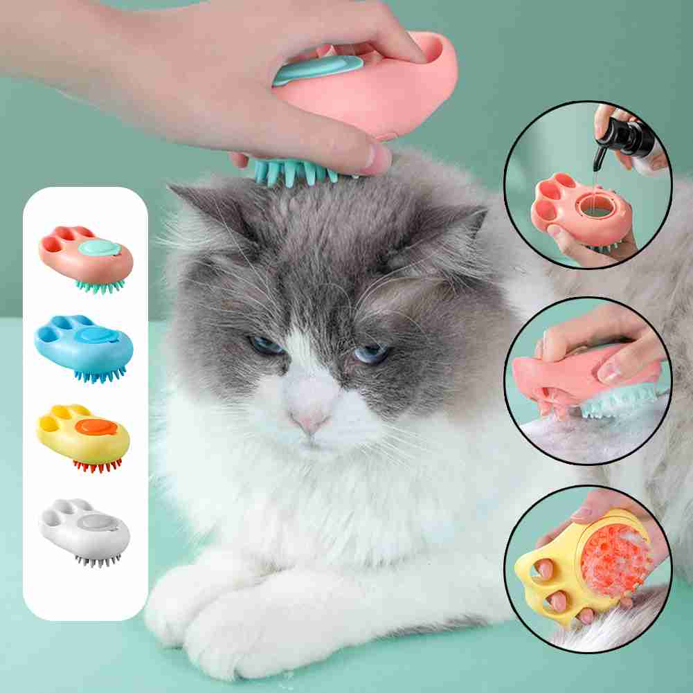 Cat paw bath brush for grooming