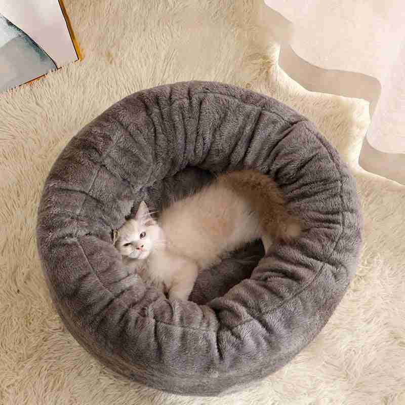 Pet Long Plush Winter Warm Bed