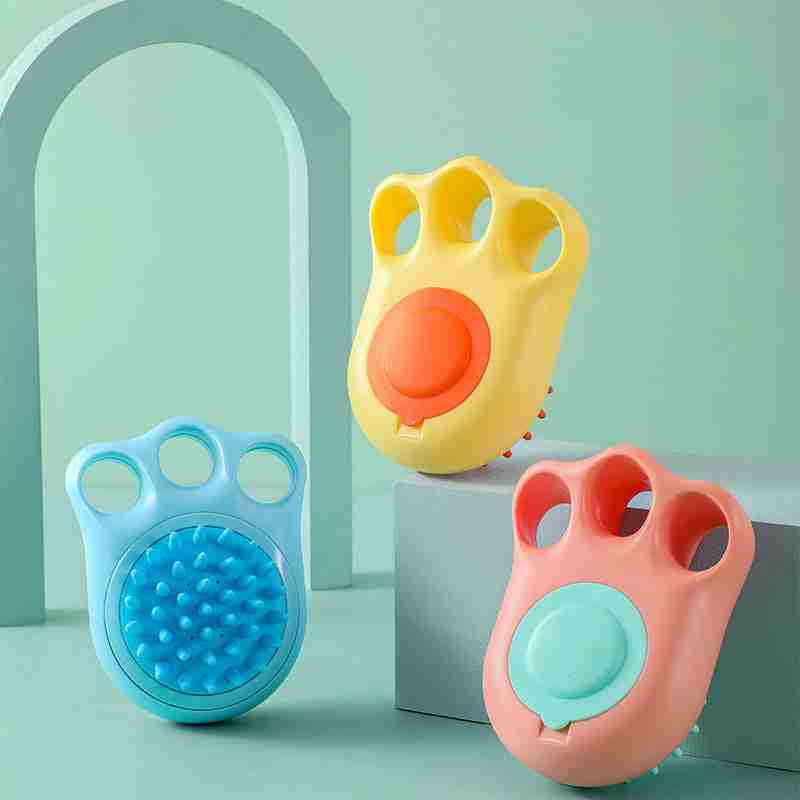 Pet bath scrubber with claw design