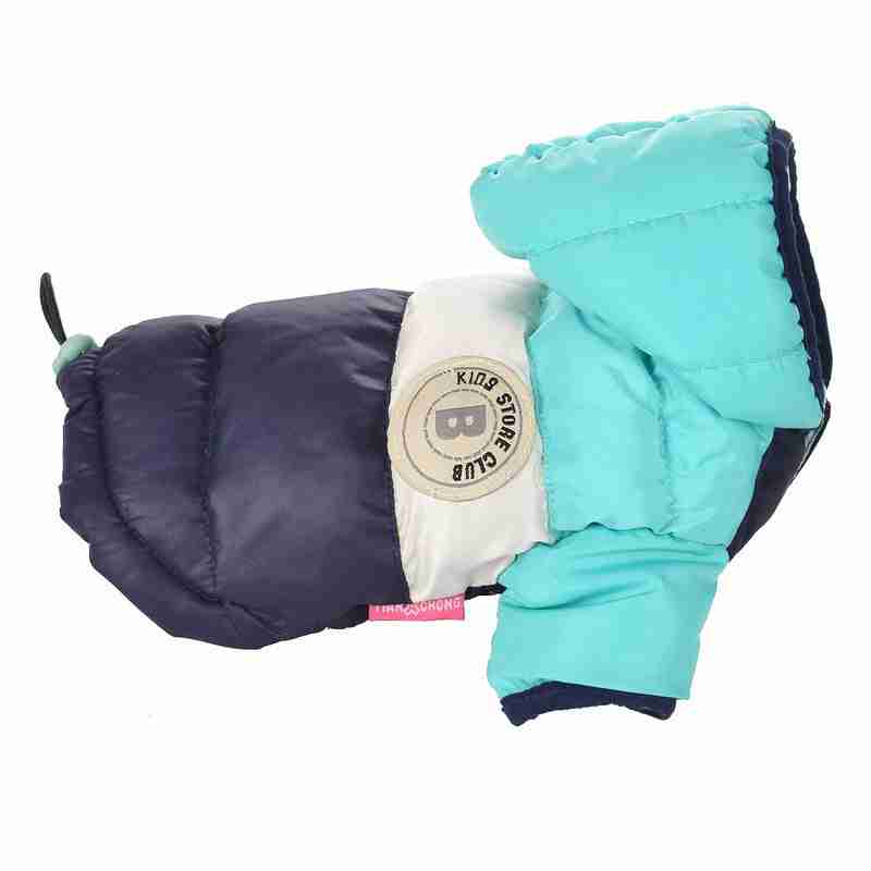 Blue pet jacket flat lay