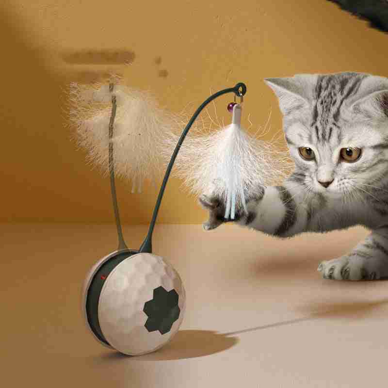Electric intelligent bite-resistant cat toy with pendulum ball
