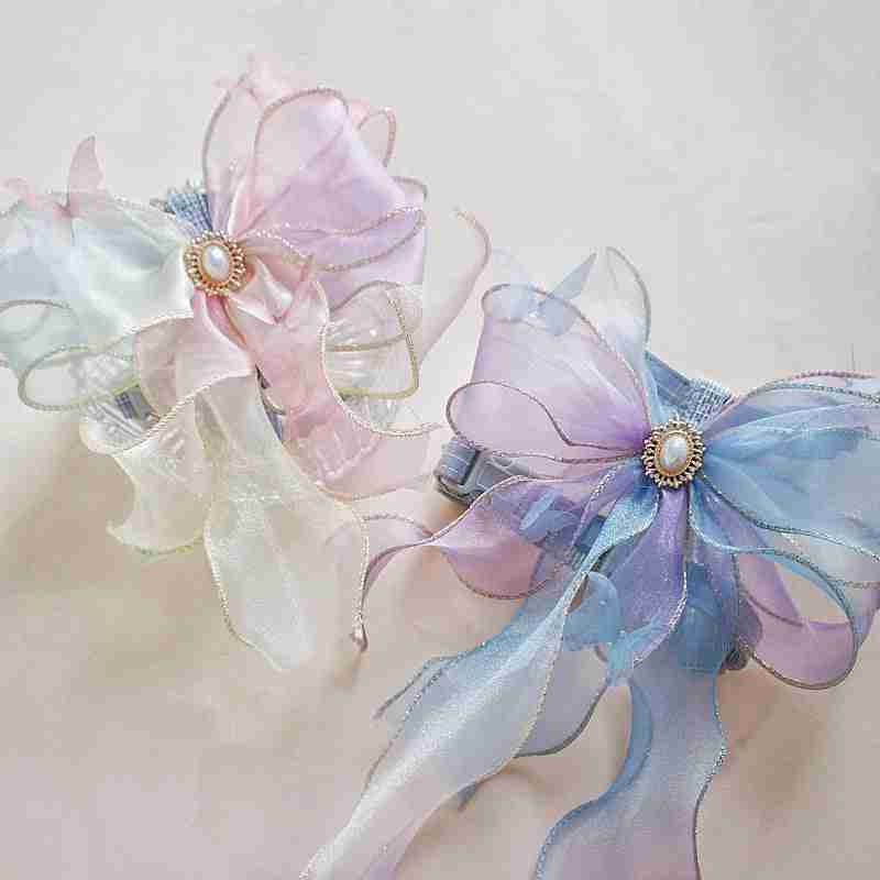 Colorful butterfly pet hair accessories