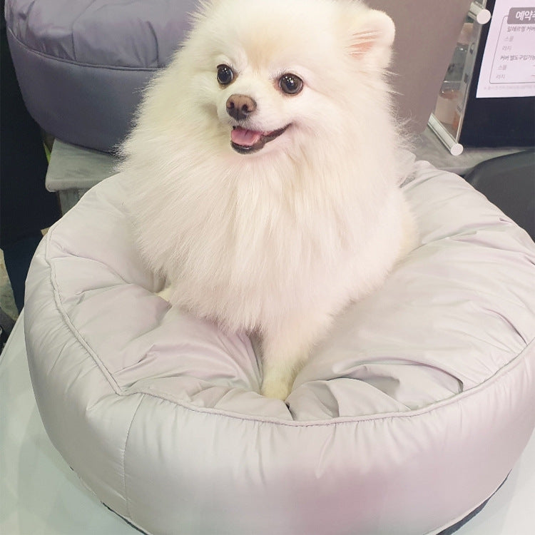 round dust proof pet bed with removable cover