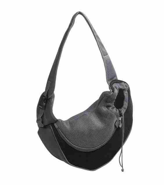 Gray pet carrier shoulder bag
