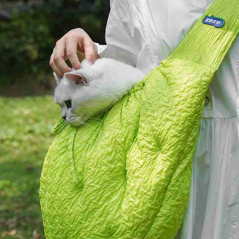 portable crossbody pet carrier for small dogs and cats