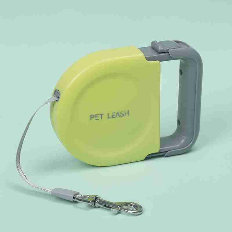 Pink retractable pet leash