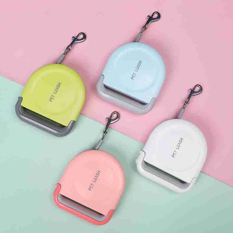Colorful retractable pet leash